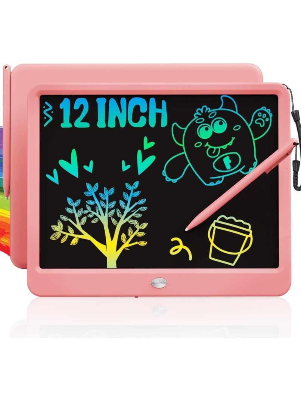 12" LCD Writing Tablet - Mess-Free Doodle Board & Travel Toy for Kids, Ages 3-8